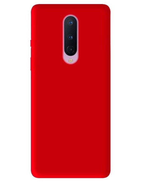 Coque en silicone Mat Rouge pour OnePlus 8
