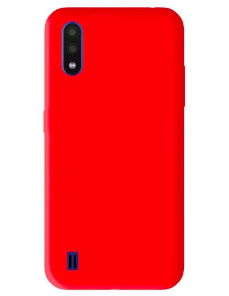 Coque en silicone Mat Rouge pour Samsung Galaxy A01