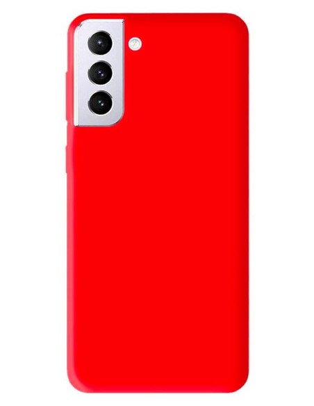 Coque en silicone Mat Rouge pour Samsung Galaxy S21 Plus