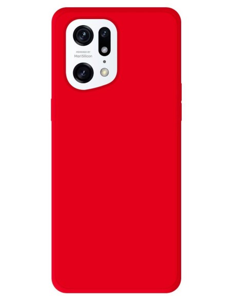Coque en silicone Mat Rouge pour Oppo Find X5 Pro