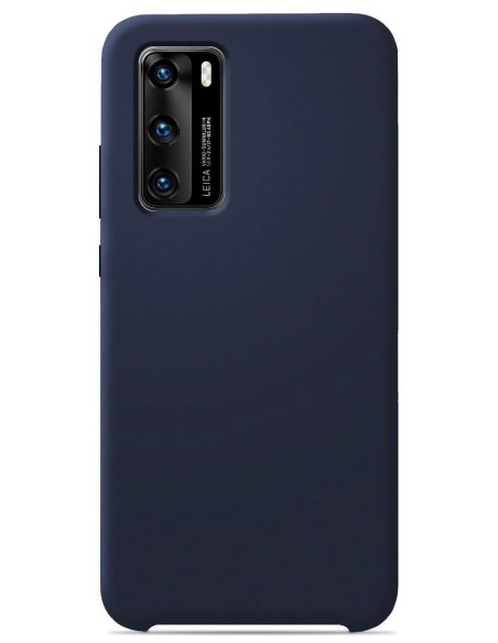 Coque en silicone Soft Touch Bleu nuit pour Huawei P40