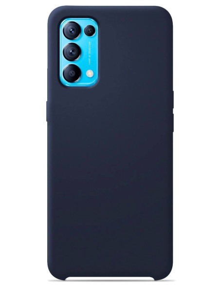Coque en silicone Soft Touch Bleu nuit pour Oppo Reno 5