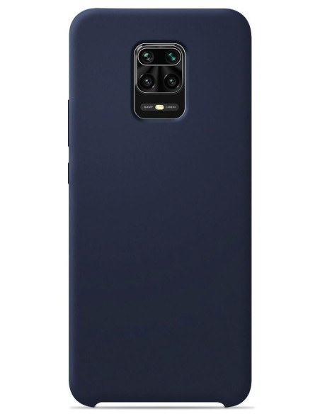 Coque en silicone Soft Touch Bleu nuit pour Xiaomi Redmi Note 9 Pro