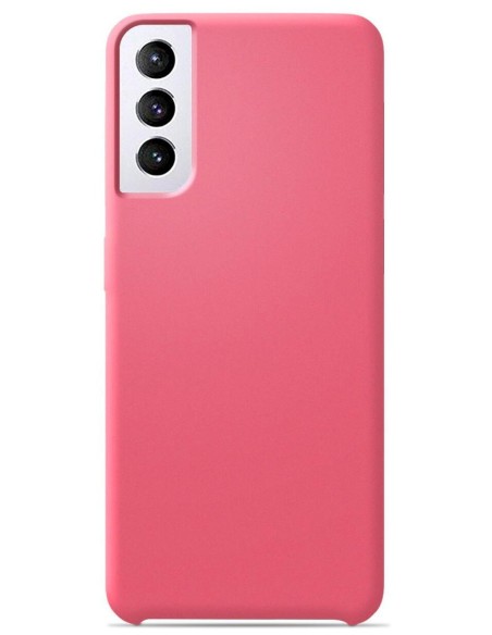 Coque en silicone Soft Touch Rose Saumon pour Samsung Galaxy S21 Plus