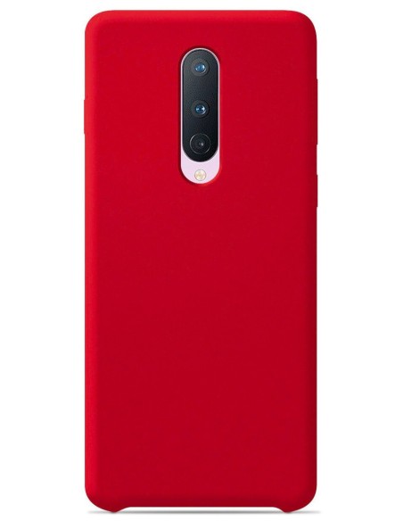 Coque en silicone Soft Touch Rouge pour OnePlus 8