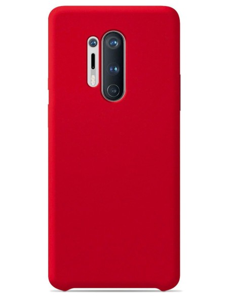 Coque en silicone Soft Touch Rouge pour OnePlus 8 Pro