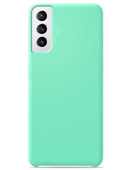 Coque en silicone Soft Touch Vert d'eau pour Samsung Galaxy S21 Plus
