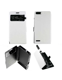 Etui Folio Blanc simili cuir | 1001coques.fr