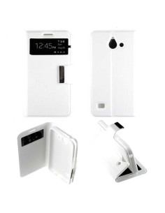 Etui Folio Blanc simili cuir | 1001coques.fr
