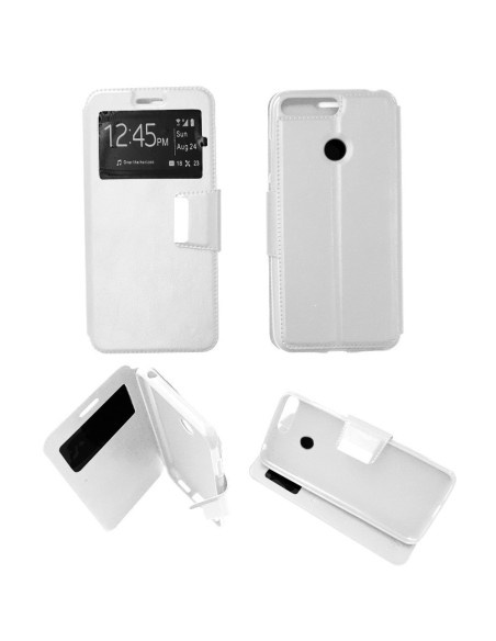 Etui folio en Simili cuir Blanc pour Huawei Honor 7A