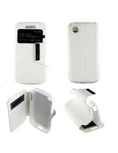 Etui Folio Blanc simili cuir | 1001coques.fr