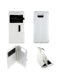 Etui Folio Blanc simili cuir | 1001coques.fr