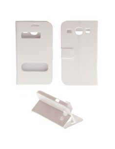 Etui Folio Blanc simili cuir | 1001coques.fr