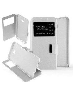 Etui Folio Blanc simili cuir | 1001coques.fr