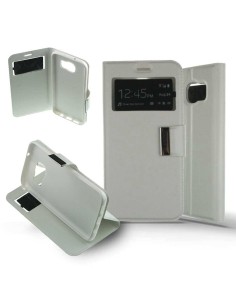 Etui Folio Blanc simili cuir | 1001coques.fr