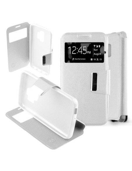 Etui folio en Simili cuir Blanc pour Samsung Galaxy S9