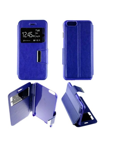 Etui folio en Simili cuir Bleu pour Apple iPhone 7 Plus