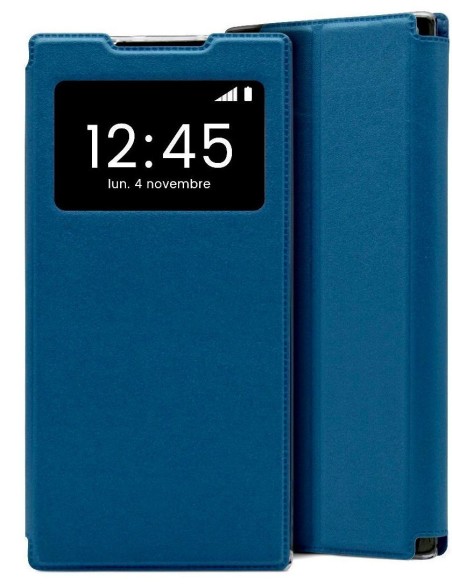 Etui folio en Simili cuir Bleu pour Huawei Mate 30 Lite