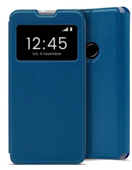 Etui folio en Simili cuir Bleu pour Huawei P Smart 2020