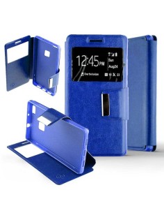 Etui Folio Bleu simili cuir | 1001coques.fr