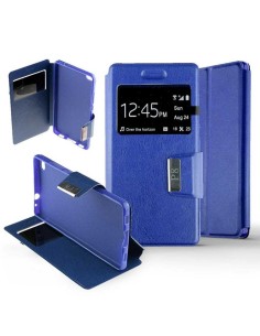 Etui Folio Bleu simili cuir | 1001coques.fr