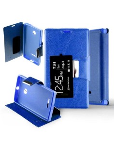 Etui Folio Bleu simili cuir | 1001coques.fr