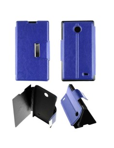 Etui Folio Bleu simili cuir | 1001coques.fr