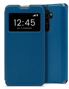 Etui Folio Bleu simili cuir | 1001coques.fr