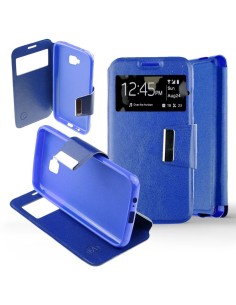 Etui Folio Bleu simili cuir | 1001coques.fr