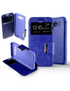 Etui Folio Bleu simili cuir | 1001coques.fr