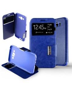 Etui Folio Bleu simili cuir | 1001coques.fr