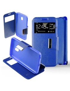 Etui Folio Bleu simili cuir | 1001coques.fr