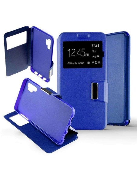 Etui folio en Simili cuir Bleu pour Samsung Galaxy Note 10 Plus