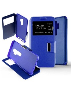 Etui Folio Bleu simili cuir | 1001coques.fr