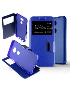 Etui Folio Bleu simili cuir | 1001coques.fr