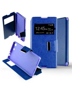 Etui Folio Bleu simili cuir | 1001coques.fr