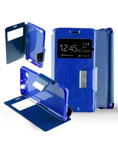 Etui Folio Bleu simili cuir | 1001coques.fr