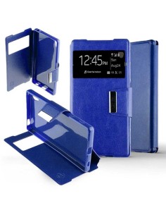 Etui Folio Bleu simili cuir | 1001coques.fr