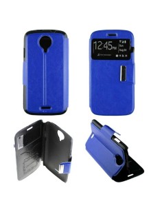 Etui Folio Bleu simili cuir | 1001coques.fr