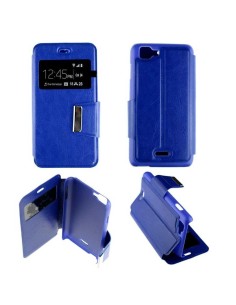 Etui Folio Bleu simili cuir | 1001coques.fr