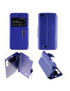 Etui Folio Bleu simili cuir | 1001coques.fr