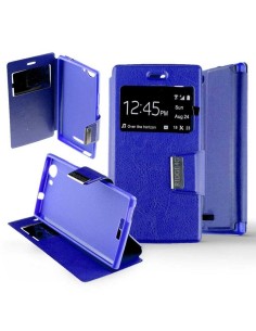 Etui Folio Bleu simili cuir | 1001coques.fr