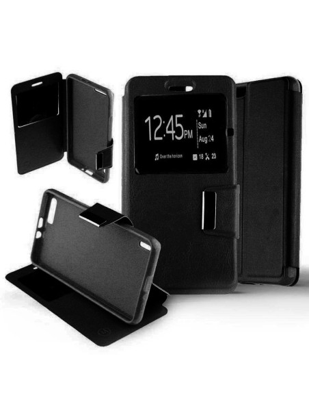 Etui folio en Simili cuir Noir pour Huawei Honor 6 Plus