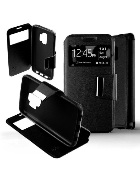 Etui folio en Simili cuir Noir pour Samsung Galaxy S9
