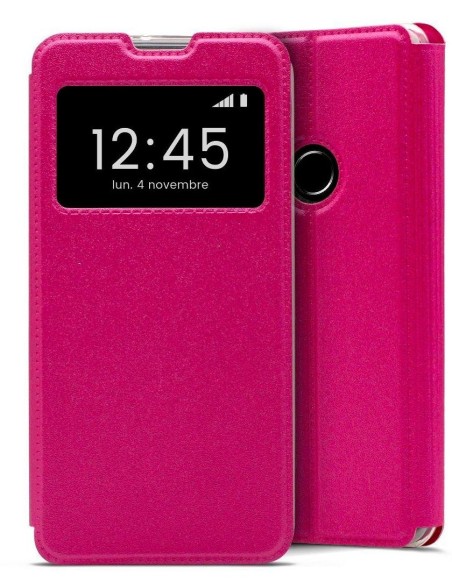 Etui folio en Simili cuir Rose pour Huawei P40 Lite E
