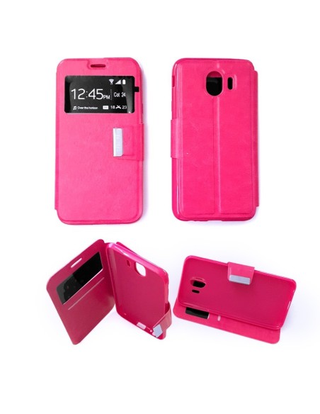 Etui folio en Simili cuir Rose pour Samsung Galaxy J4 2018
