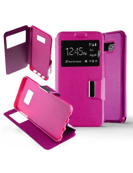 Etui folio en Simili cuir Rose pour Samsung Galaxy S8 Plus