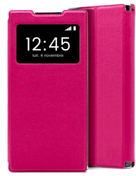 Etui folio en Simili cuir Rose pour Xiaomi Redmi Note 9
