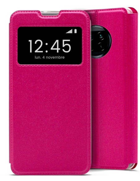 Etui folio en Simili cuir Rose pour Xiaomi Redmi Note 9T 5G