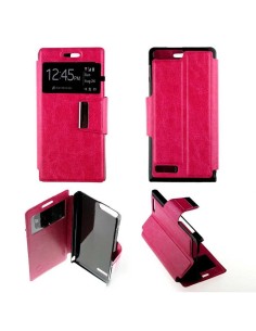 Etui Folio Rose simili cuir | 1001coques.fr